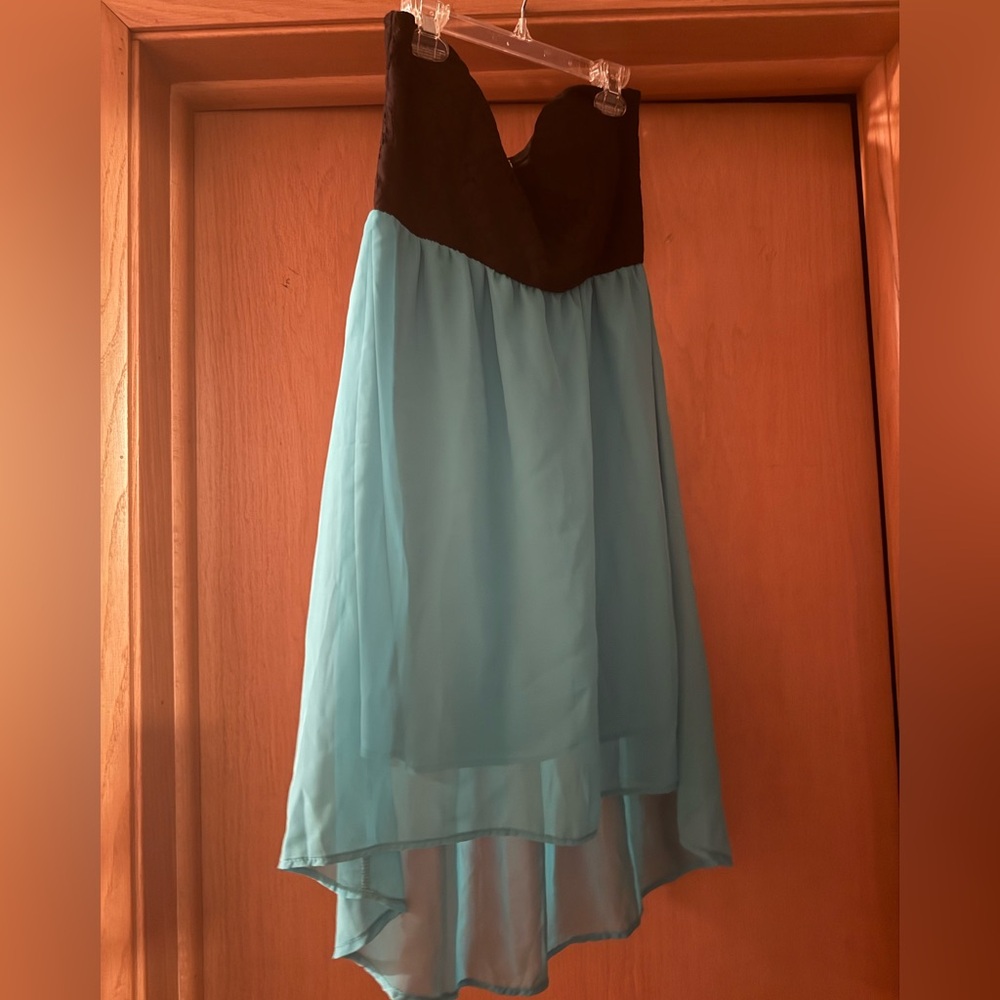 Elegant Black and Blue Dress